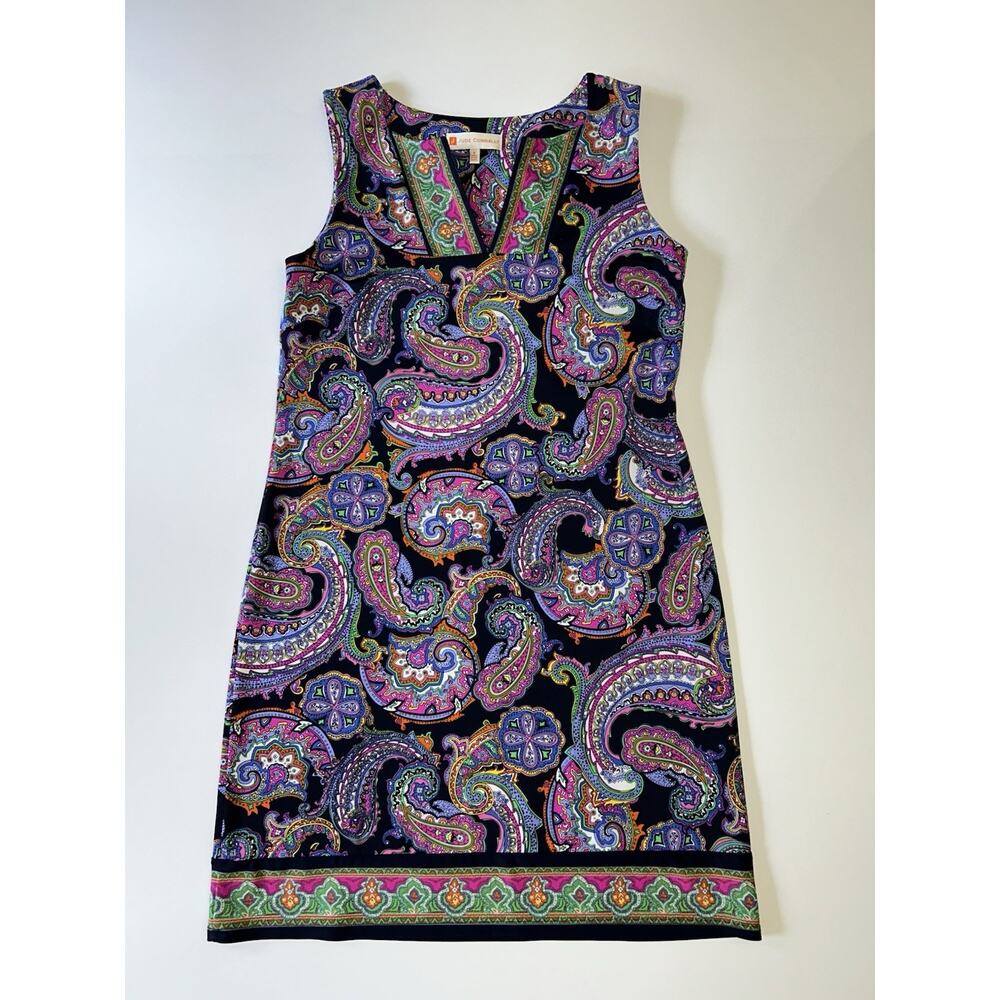 Jude Connally Kristen Shift Dress Multicolor Paisley Sleeveless Women’s Small